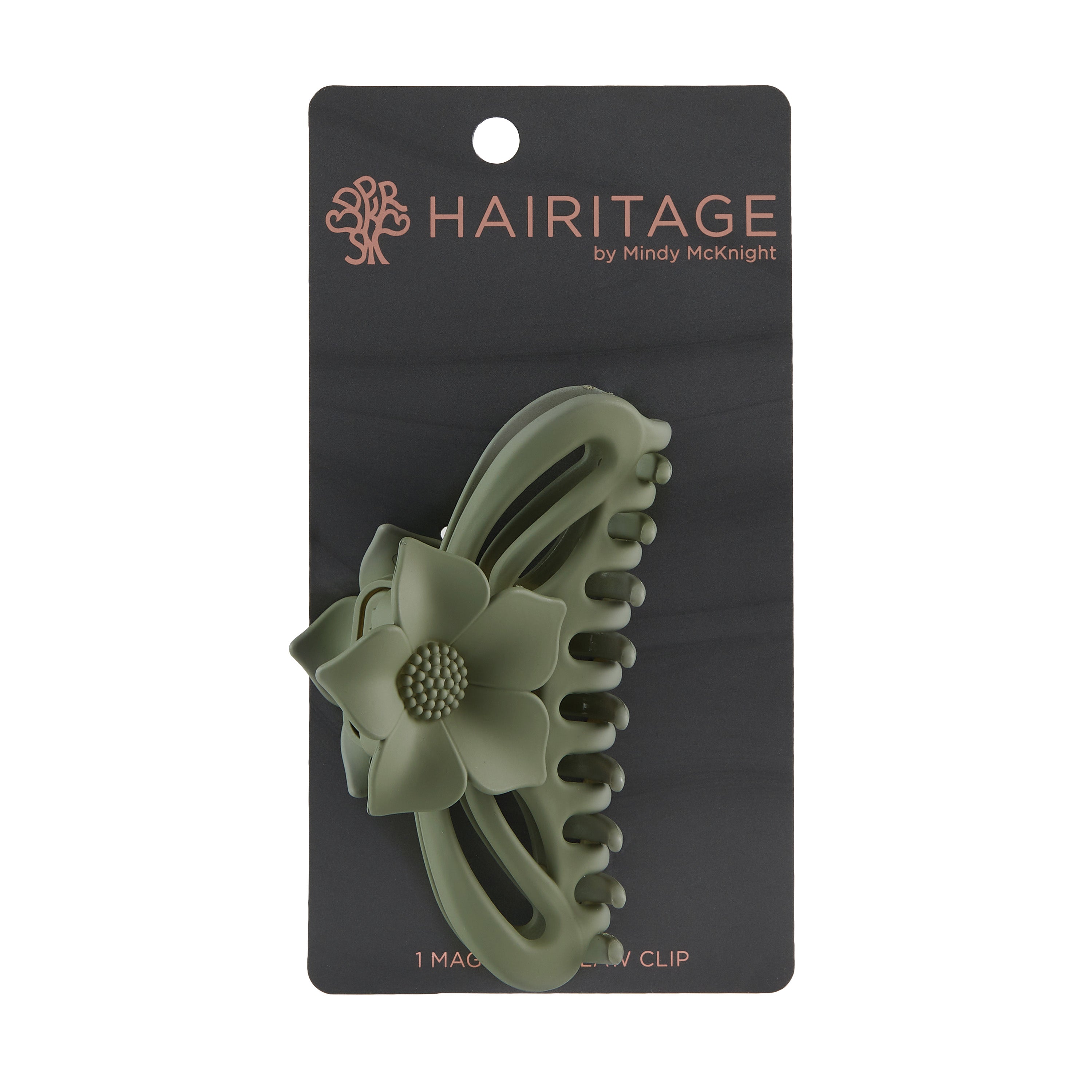 Magnolia Claw Clip - Green