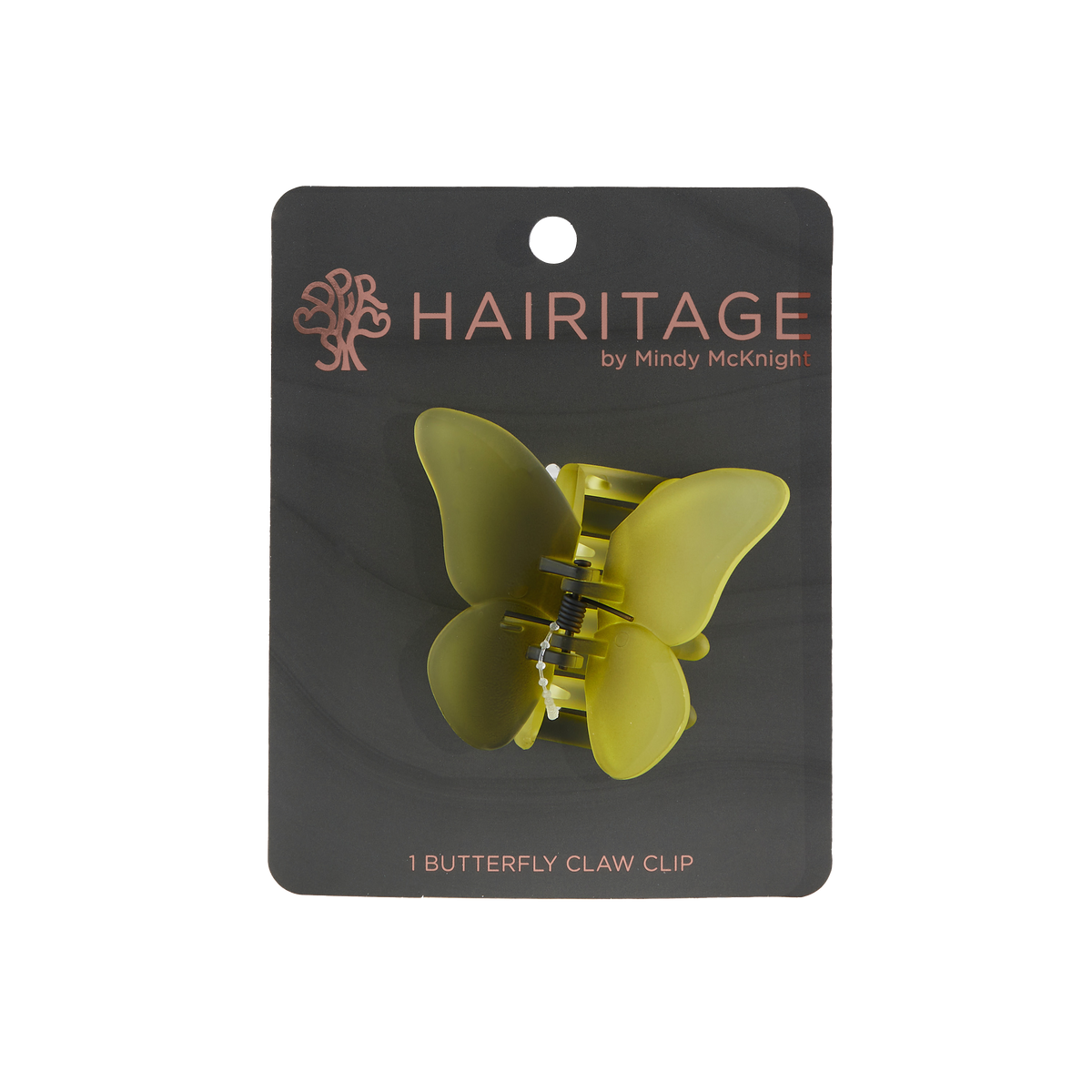 NEW FUNTEZE women\'s matte butterfly hair claw clip in moss green coucou-suzette-accessoire-  main image 2