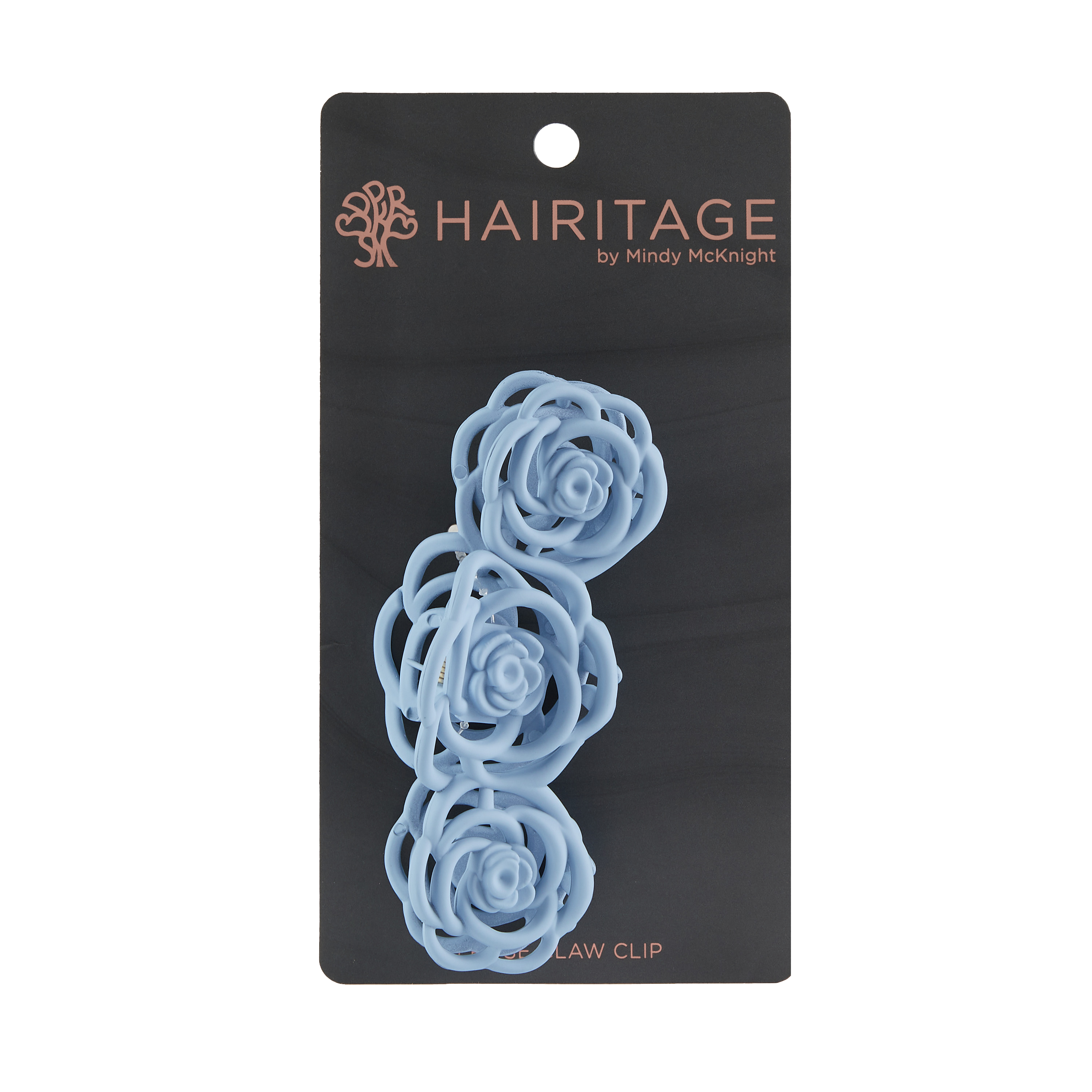 Rose Claw Clip - Light Blue