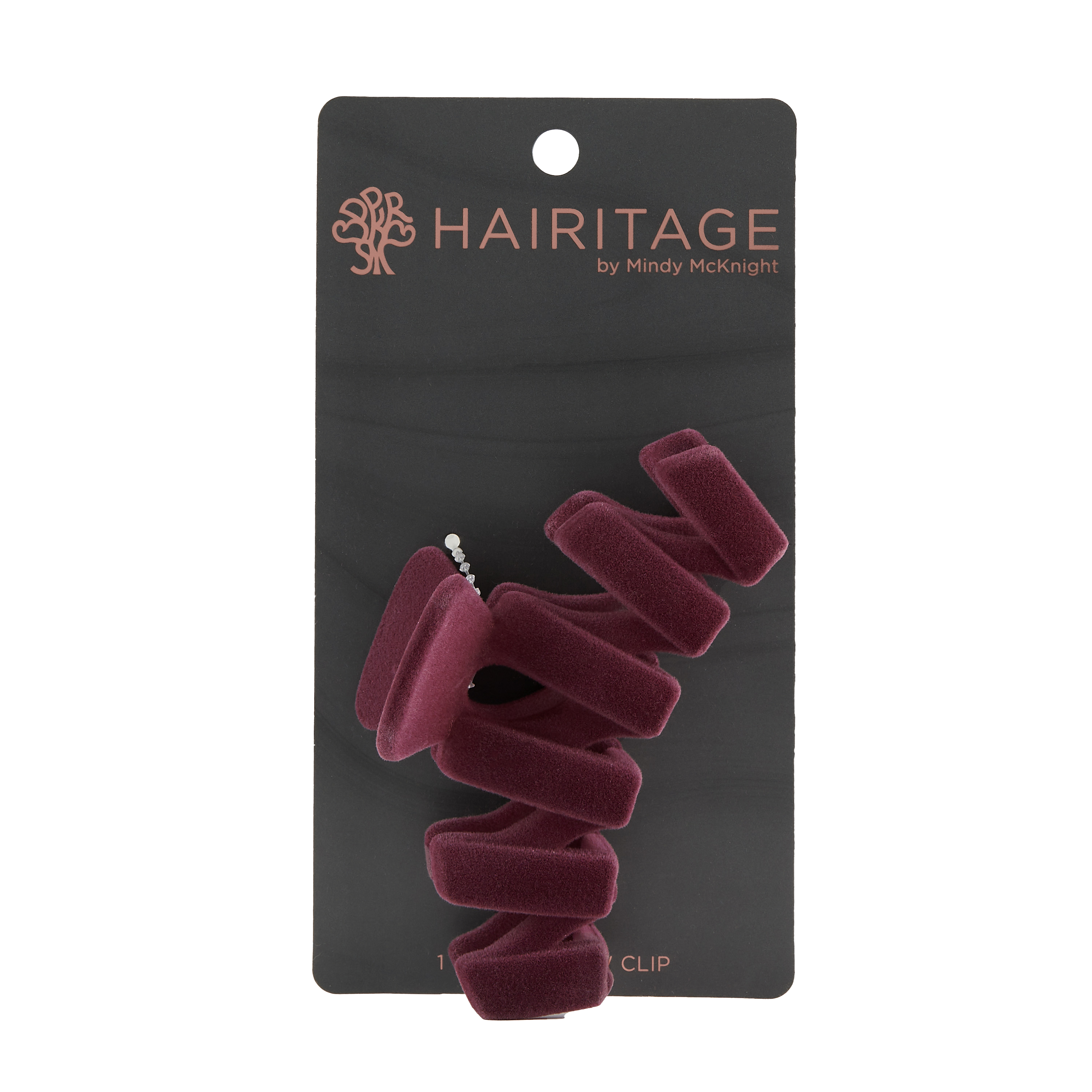 Velvet Claw Clip - Plum