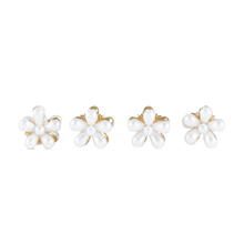 Load image into Gallery viewer, Pearl Mini Claw Clip Set - 4 pack Pearl/Gold