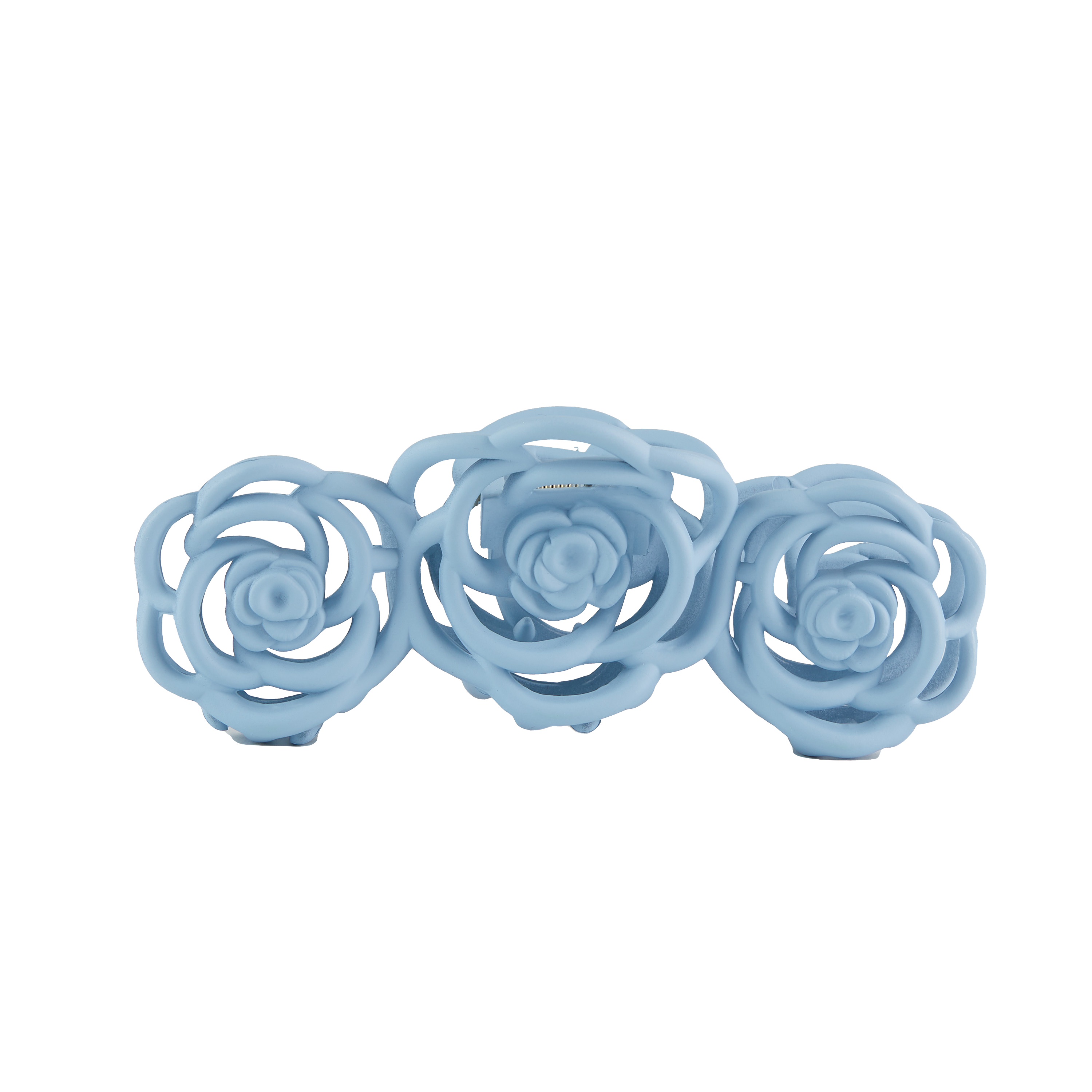 Rose Claw Clip - Light Blue