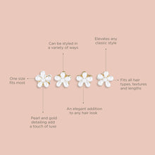 Load image into Gallery viewer, Pearl Mini Claw Clip Set - 4 pack Pearl/Gold