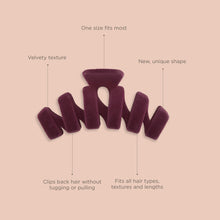 Load image into Gallery viewer, Velvet Claw Clip - Plum