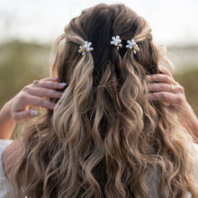 Load image into Gallery viewer, Pearl Mini Claw Clip Set - 4 pack Pearl/Gold