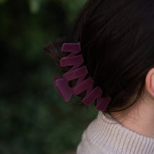 Load image into Gallery viewer, Velvet Claw Clip - Plum