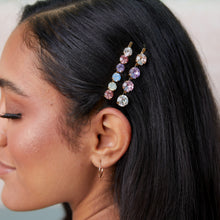 Load image into Gallery viewer, Jeweled Bobby Pins - 2 pack Multicolor/Gold