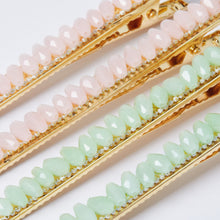 Load image into Gallery viewer, Beaded Hair Clips Mint