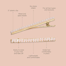 Load image into Gallery viewer, Beaded Hair Clips Pink