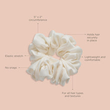 Load image into Gallery viewer, Satin Scrunchie Ivory