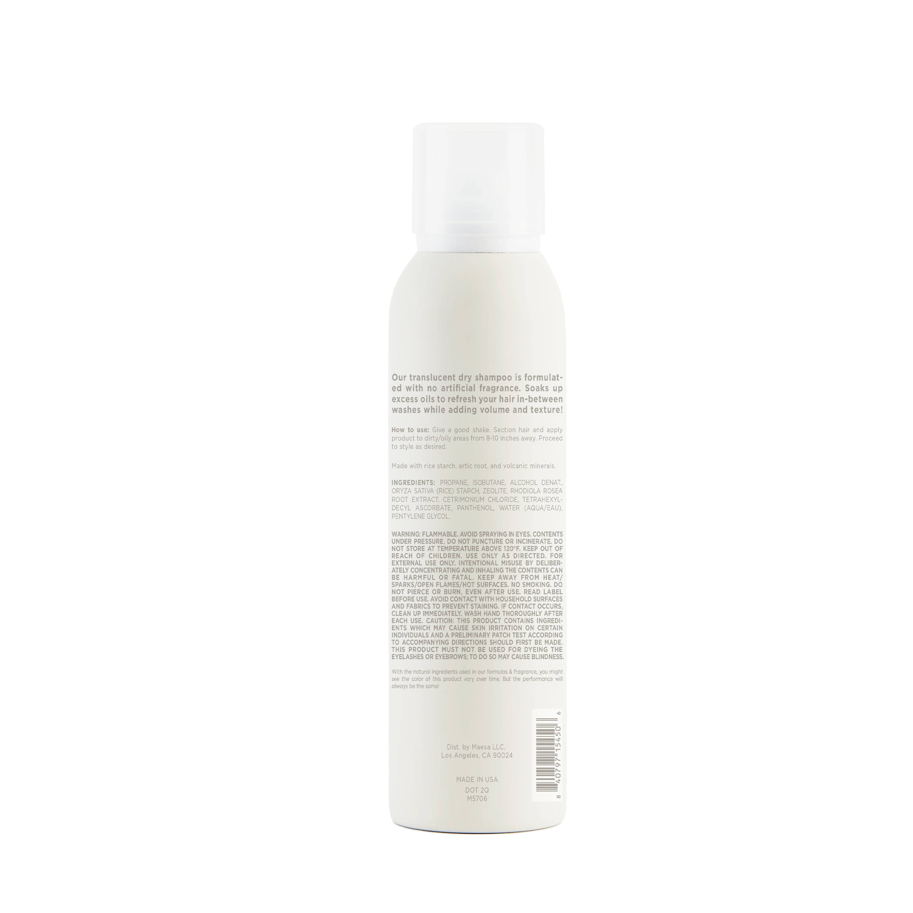 Down to the Basics Fragrance Free Dry Shampoo