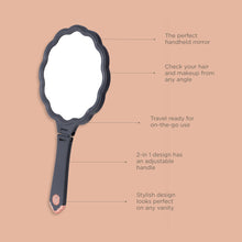 Load image into Gallery viewer, Strike a Pose Folding Hand Held Mirror with Adjustable Handle