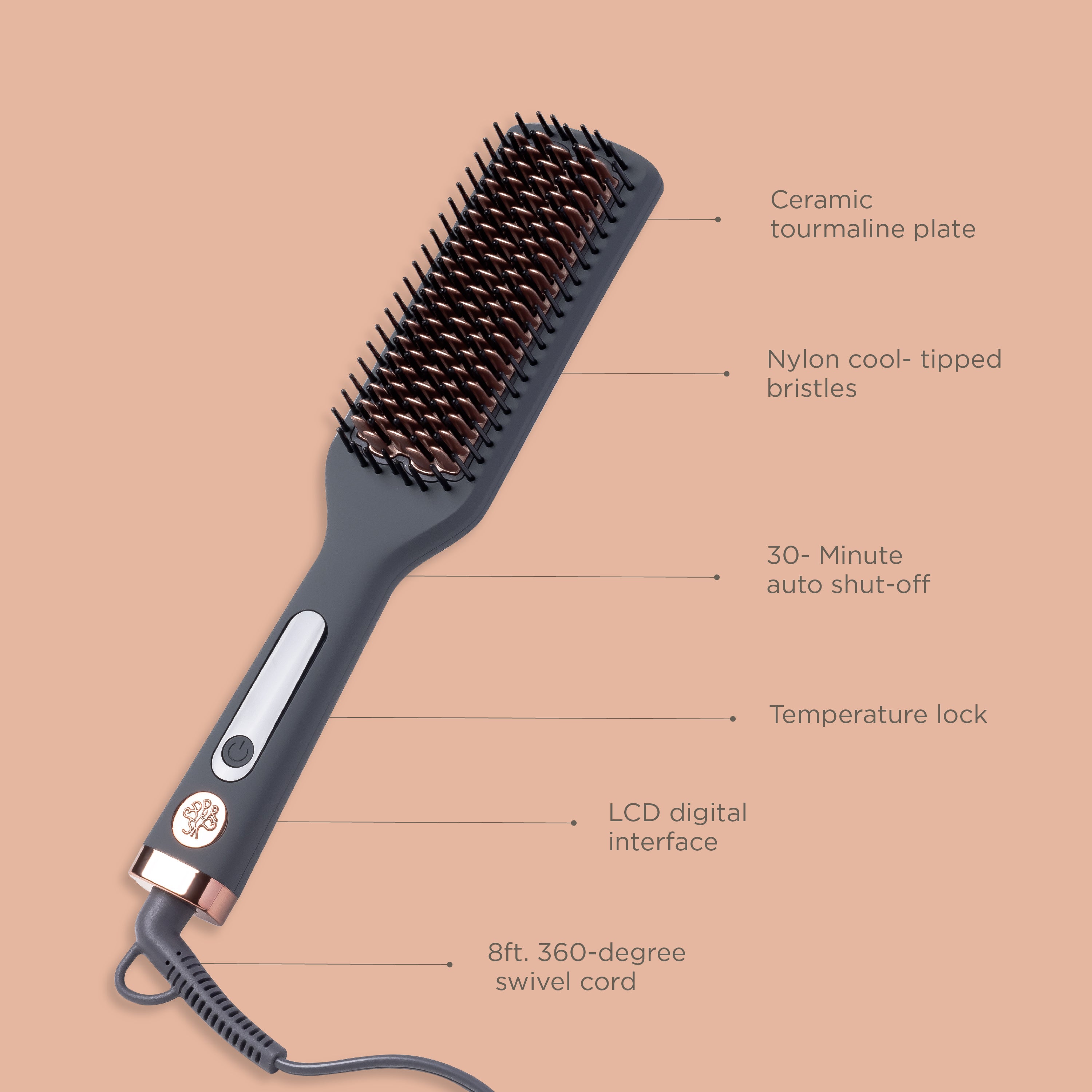 Smooth Sailing Heated Ceramic Straightening Hair Brush