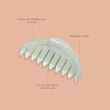 Load image into Gallery viewer, Good Vibes Jade Comb Scalp Massager