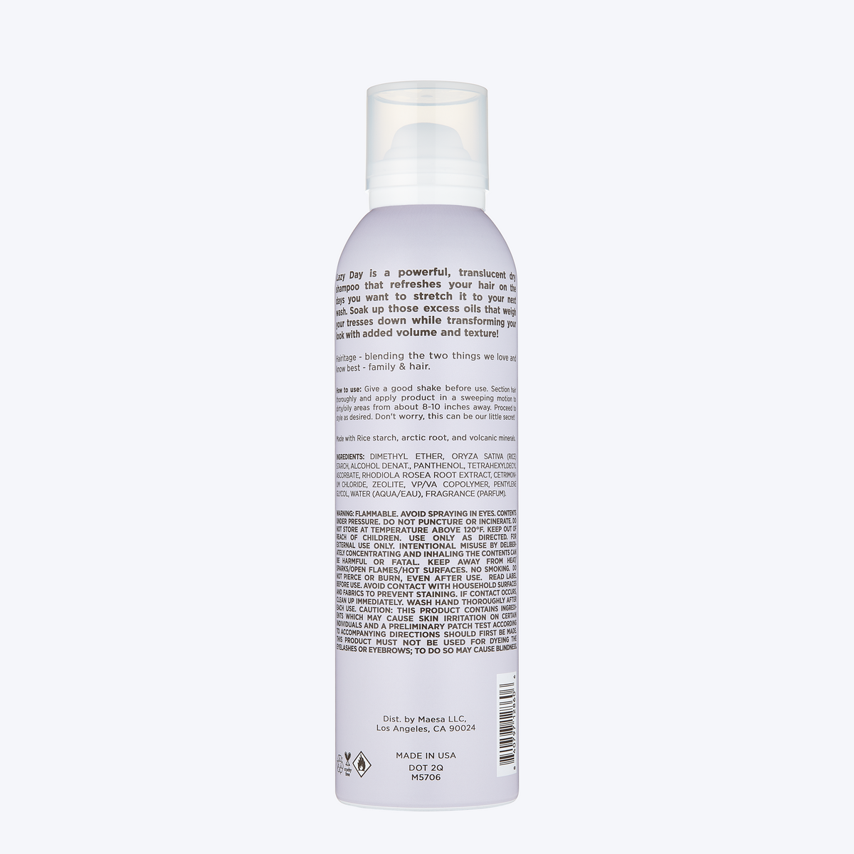 Lazy Day Vegan Dry Shampoo Hairitage by Mindy