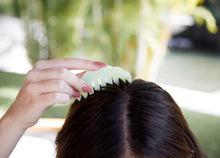 Load image into Gallery viewer, Good Vibes Jade Comb Scalp Massager