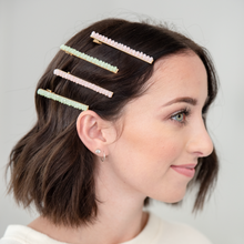 Load image into Gallery viewer, Beaded Hair Clips Mint