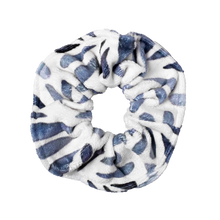 Load image into Gallery viewer, Soak It Up Absorbent Microfiber Hair Scrunchie, Cream & Blue