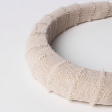 Load image into Gallery viewer, Take Me to the Beach Linen Raw Edge Headband- Light Taupe