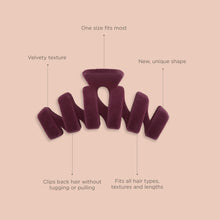 Load image into Gallery viewer, Velvet Claw Clip - Plum
