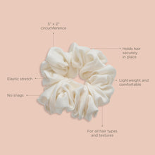 Load image into Gallery viewer, Satin Scrunchie Ivory
