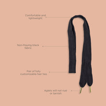 Load image into Gallery viewer, Shoelace Hair Ties- Black
