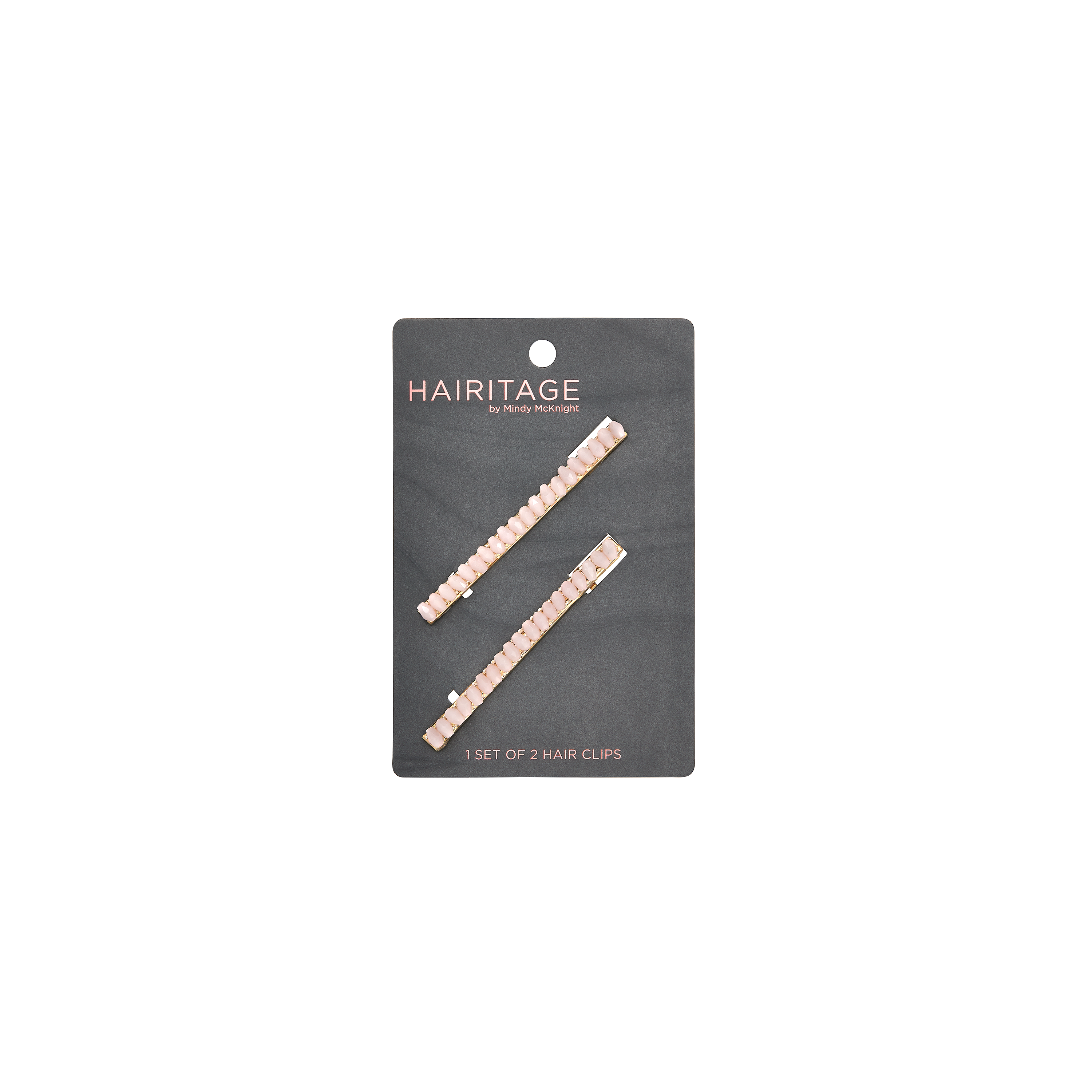 Beaded Hair Clips Pink