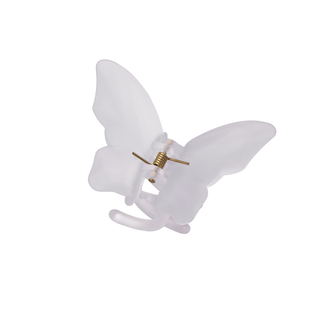 Take Me to the Beach Butterfly Claw Clip, White