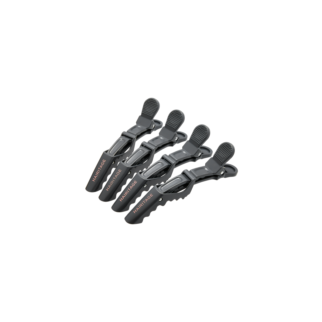 Rubberised Black Crocodile Sectioning Clip 4pc - Best In Professional Haircare | NZ Hair Products & Expert Advice - Foto 8