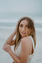 Load image into Gallery viewer, Take Me to the Beach Linen Raw Edge Headband- Light Taupe
