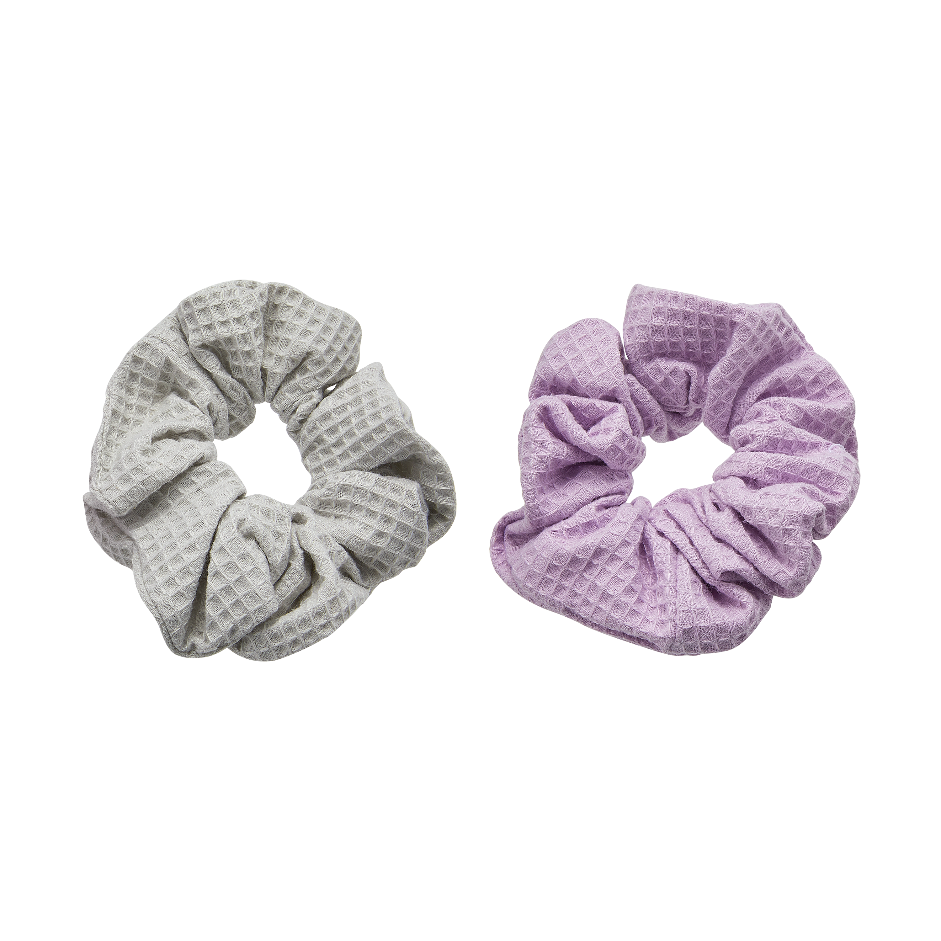 Waffle Scrunchies Purple and Gray