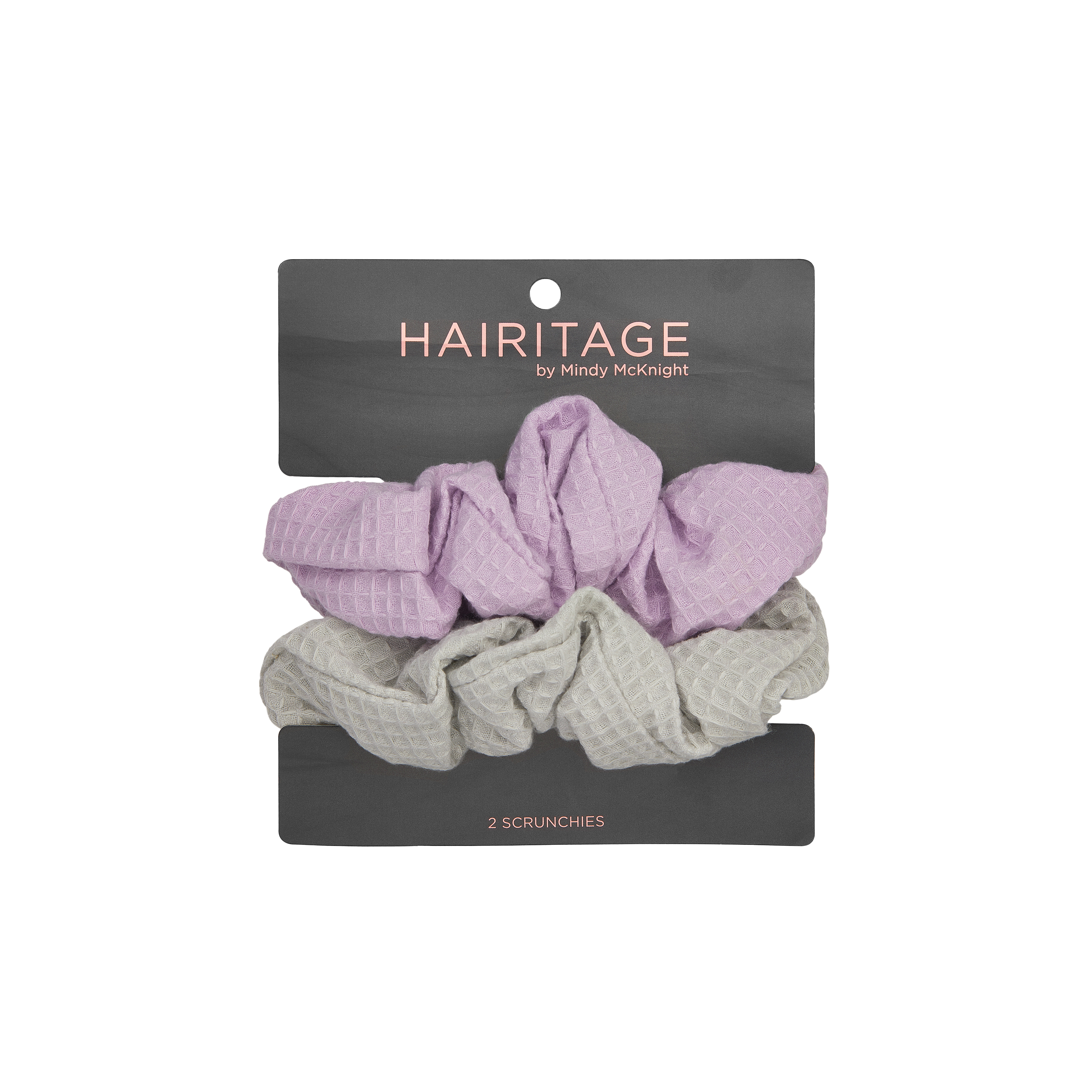 Waffle Scrunchies Purple and Gray